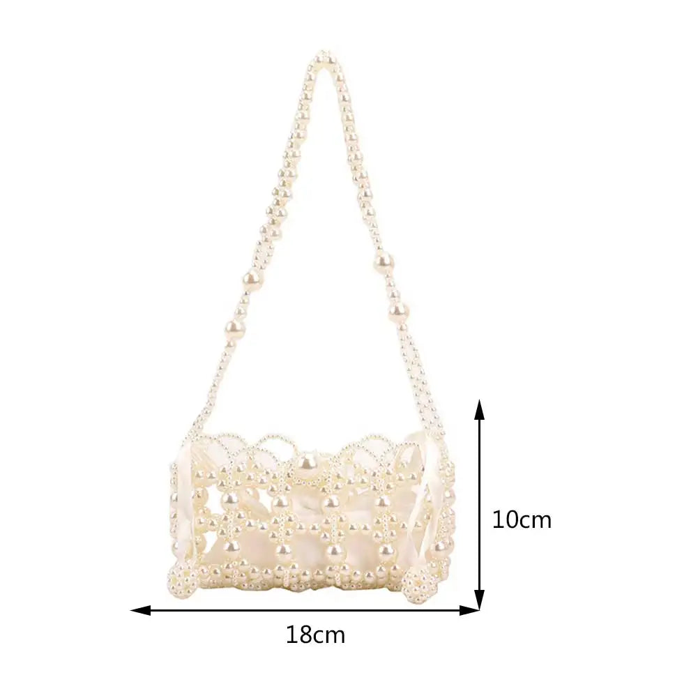 Beading Underarm Bag Handmade Beaded Women Evening Messenger Bags Retro Pearl Exquisite Elegant Shiny Banquet Party Bag