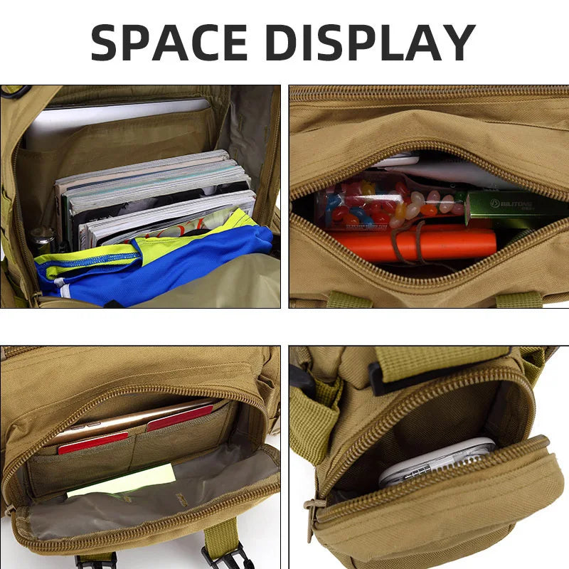 Men's Large Capacity 55L Backpack Tactical Backpack Outdoor Hiking Climbing Army Rucksacks Waterproof Camping Bags