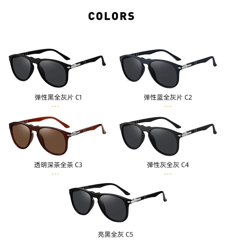 Feishini TR90 Frames Trend Retro Sunglasses Men Polarized Brand Designer Driver Safety Outdoor Eyewear Man Shades UV Protection