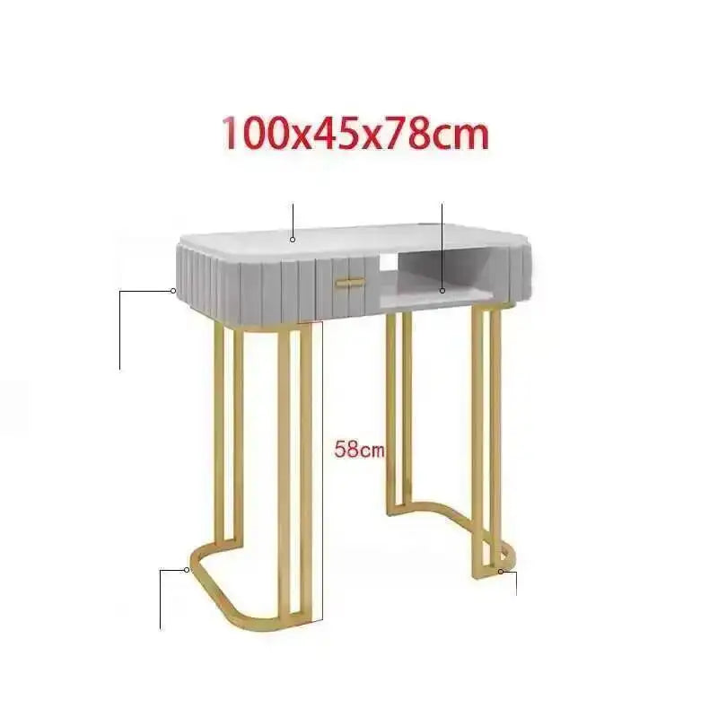 Nordic Slate light Tables Professional Nail luxury Double Manicure Table Salon Furniture beauty salon Manicure Table Chair Set Z