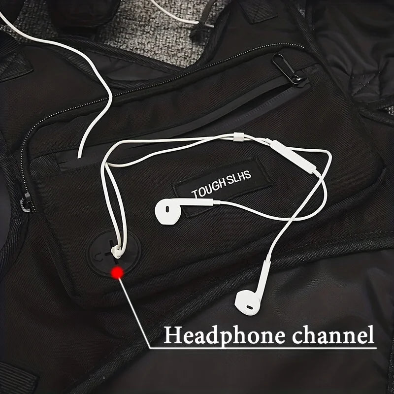 Fashion Chest Bag Tactical Waist Bag Hip-hop Street Large Capacity Sports and Leisure Tactical Vest Bag Men's Style UNISEX