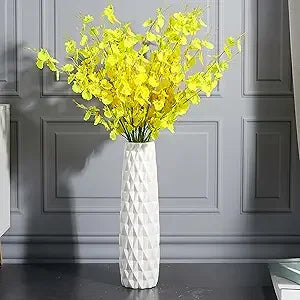 Large White Ceramic Floor Vase, 35.8 Tall Decor for Home, Living Room, Office, Bedroom
