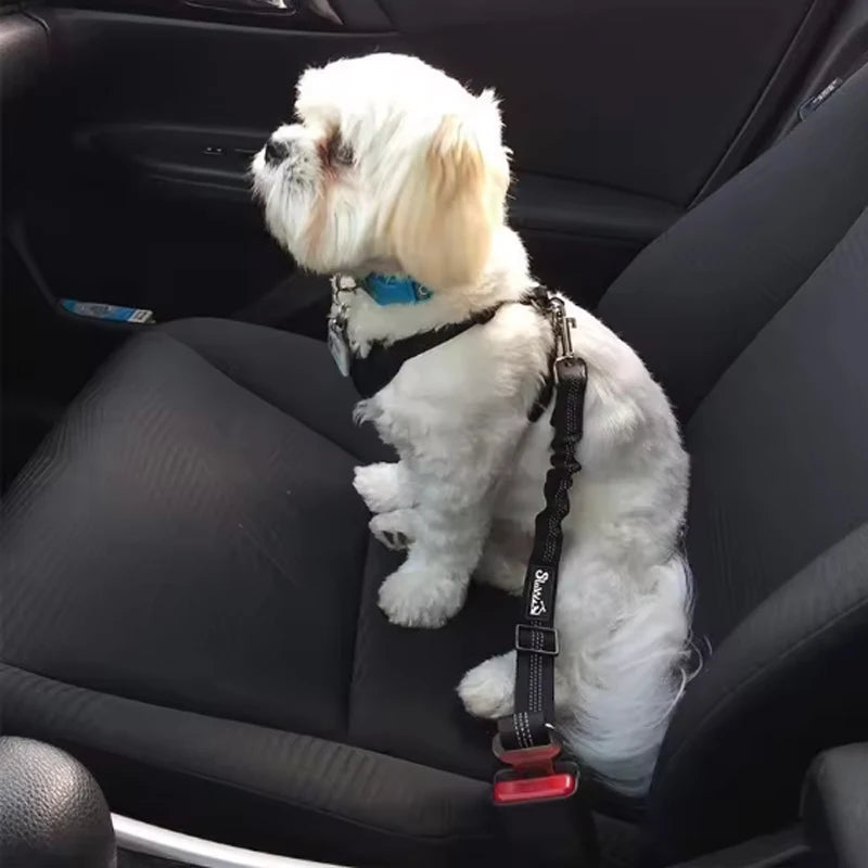 High Grade Dog Car Safety Belt Dog Safety Belt with Damping Belt and Reflective Line Adjustable Length Suitable Any Dog