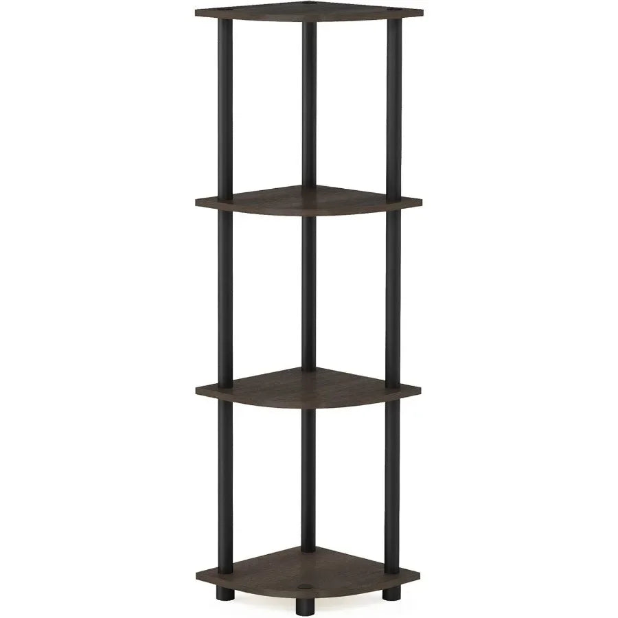 4-Tier Corner Shelf Organizer, Multifunctional Storage Rack for Kitchen Bathroom Pantry