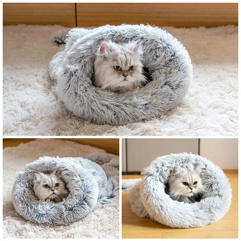 Winter Plush Pet Sleeping Bag Windproof Closed Sleeping Bag In Autumn Winter Luxury High-end Comfortable Mattress for Cats Dogs