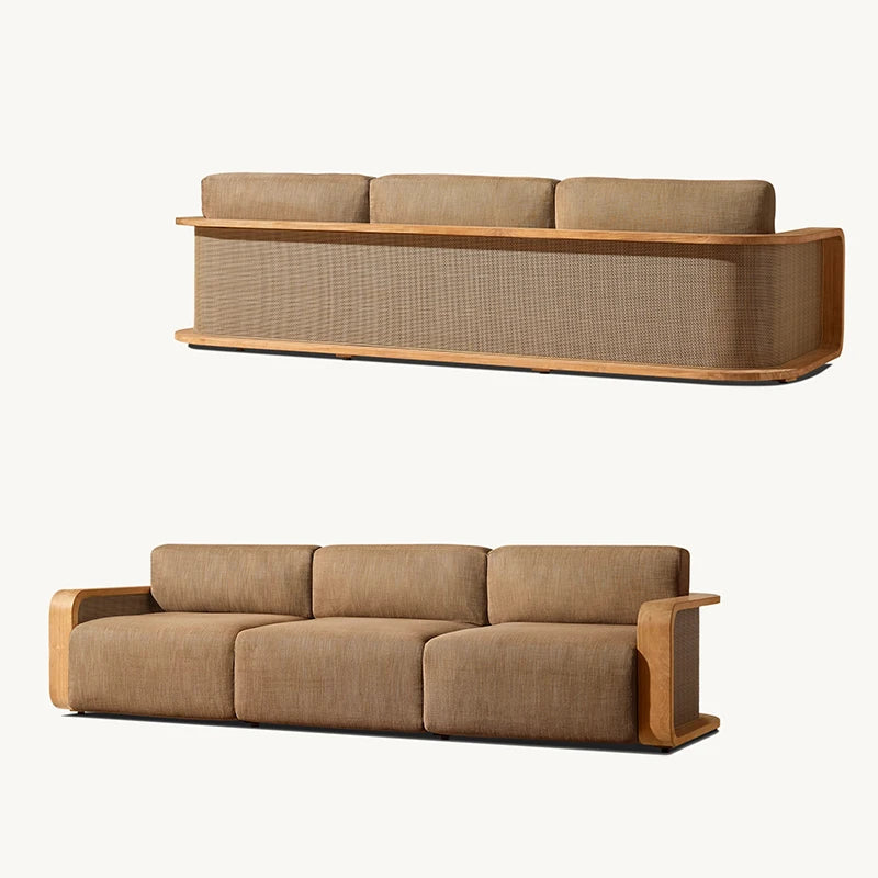 Teak Garden Set Outdoor Furniture Villa Wooden Teak Sofa Set Private Garden Sofa Hotel Outdoor Patio Teak Sofa