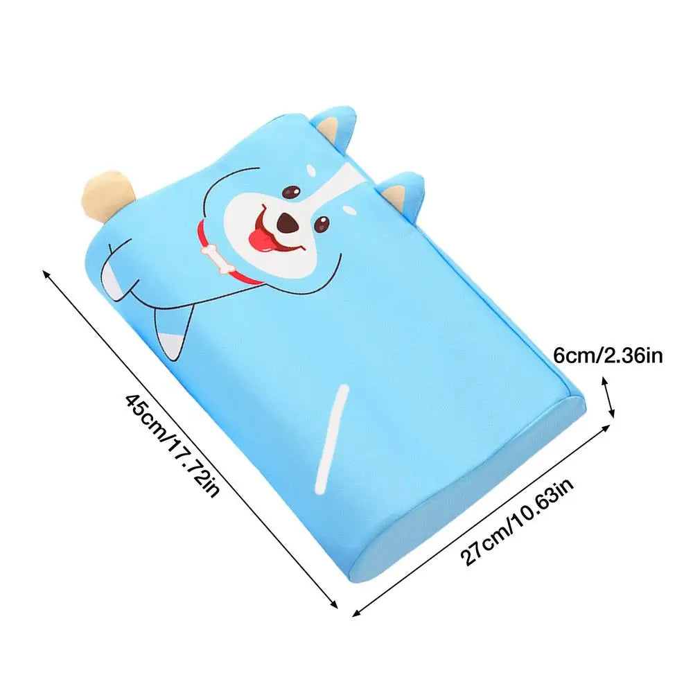 Kids Pillow for Sleeping Ergonomic Memory Foam Bed Pillow Breathable Nap Time Pillows Skin-Friendly Calming Cushion Pillow