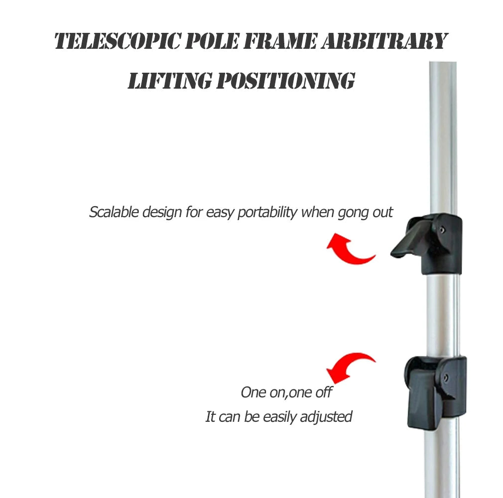 Aluminum alloy Thickened Telescopic Fishing Rod Bracket Fishing Rod Fishing Support Rod Bracket Fishing Rod Holder Fishing Tool