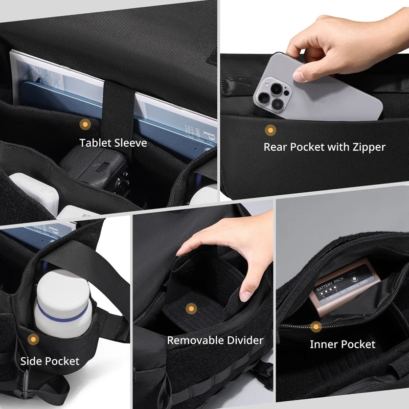 Ulanzi BC08 Sling Bag 9L Capacity Splash-proof Universal Bag Photography Crossbody Bag for DSLR Camera Outdoor Travel Organizer