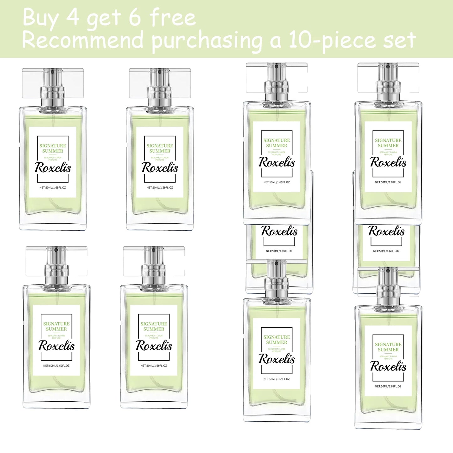 Roxelis Refreshing Bergamot Perfume Natural Fragrance Portable Bergamot Elegant Fresh Fragrance Perfume Spray