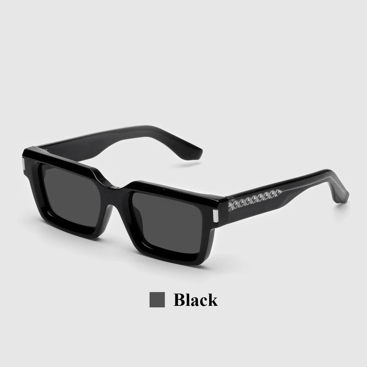 Ruiao 2025 retro black designer sunglasses vintage for women clear luxury square rectangular blue lens man UV400 high quality