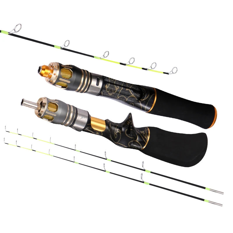 Ice Fishing Rod 50cm/70cm Winter Fishing Rod Solid Glass Fiber Flat Slightly Ice Fishing Rod Ultra Short Lure Fishing Rod