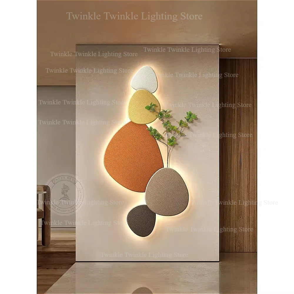 New Style Living Room Wall Lamp Porch Decorative Painting Wall Lights Green Plant Mural Corridor Aisle Painting Wall Lamp Plug