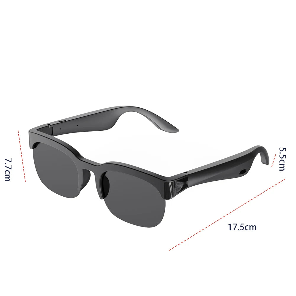 BT Sunglasses AI Translator Hands-Free Music & Calls Audio Glasses UV Protection Outdoor Sports Headphones for Men and Women