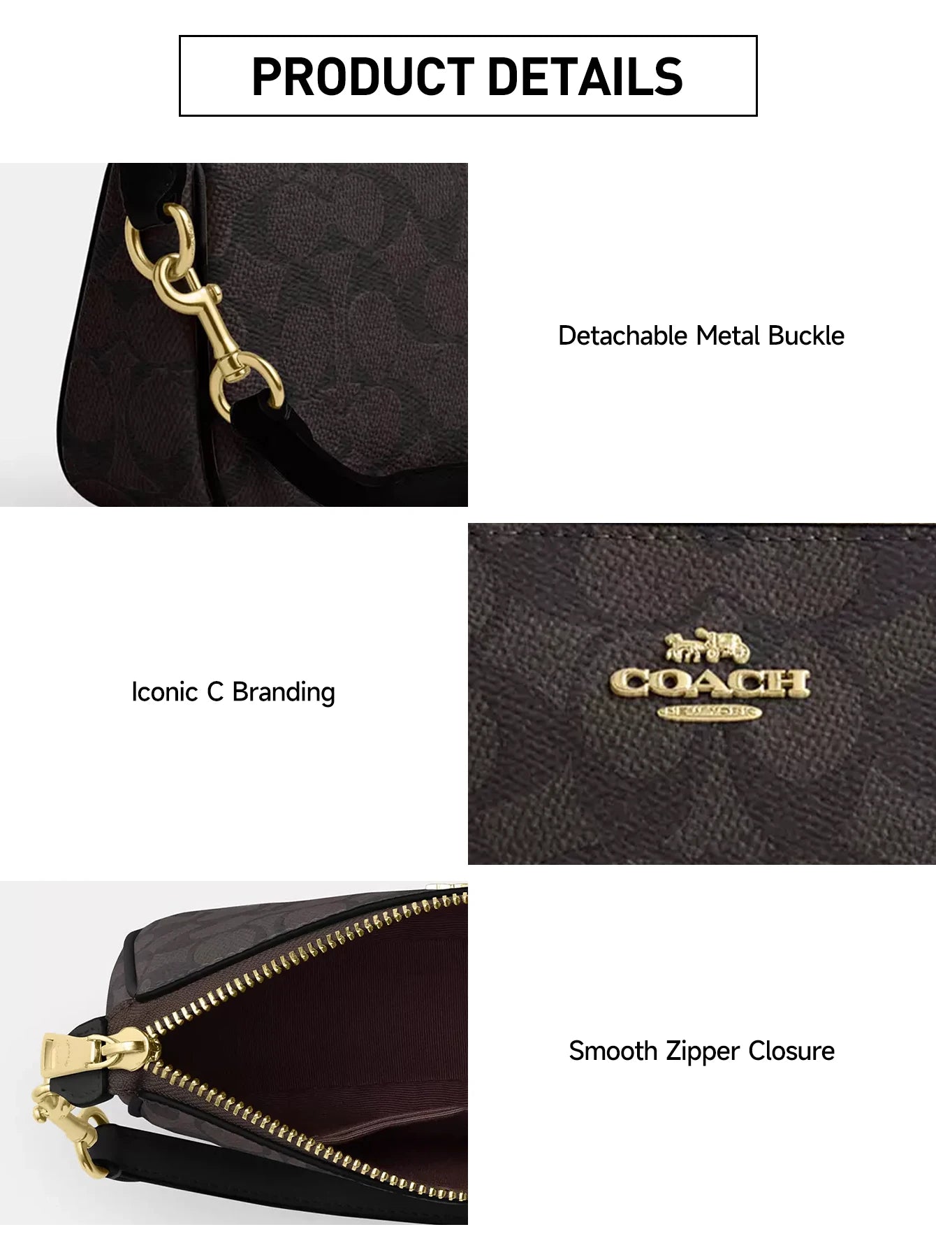 Coach Nolita 19 In Blocked Signature Canvas Women Clutch Bag With Metal Logo Shoulder Bag CW426