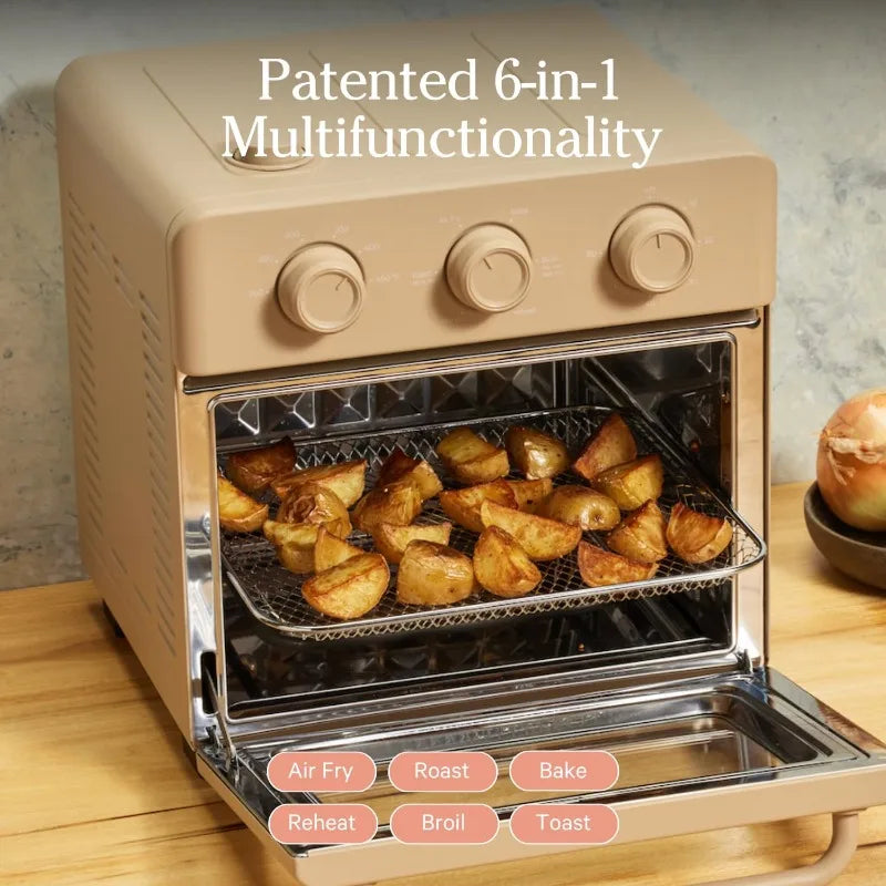 Oven | 6-in-1 Air Fryer & Toaster Oven with Steam Infusion | Compact, Countertop Friendly, Fast Preheat, Multif