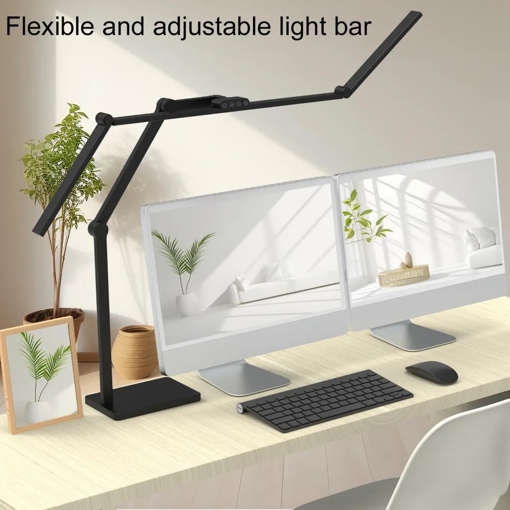 Ultra Bright 36W 3000LM Desk Lamp with Base, 47.4 Inches Wide Tall, Dimmable Overhead Lighting for Home Office