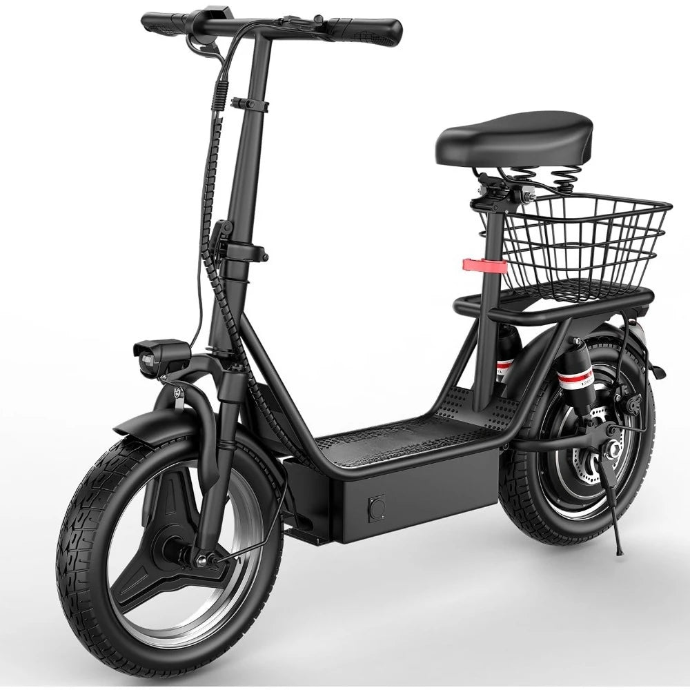 Electric Scooter for Adults, 650W/1000W Peak Motor, 20-25 MPH and 25/35Miles Long Range, 14" Foldable Commuting Electric