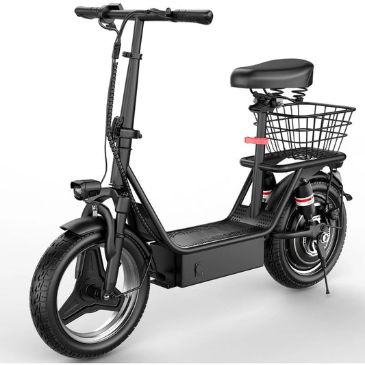 Electric Scooter for Adults, 650W/1000W Peak Motor, 20-25 MPH and 25/35Miles Long Range, 14" Foldable Commuting Electric