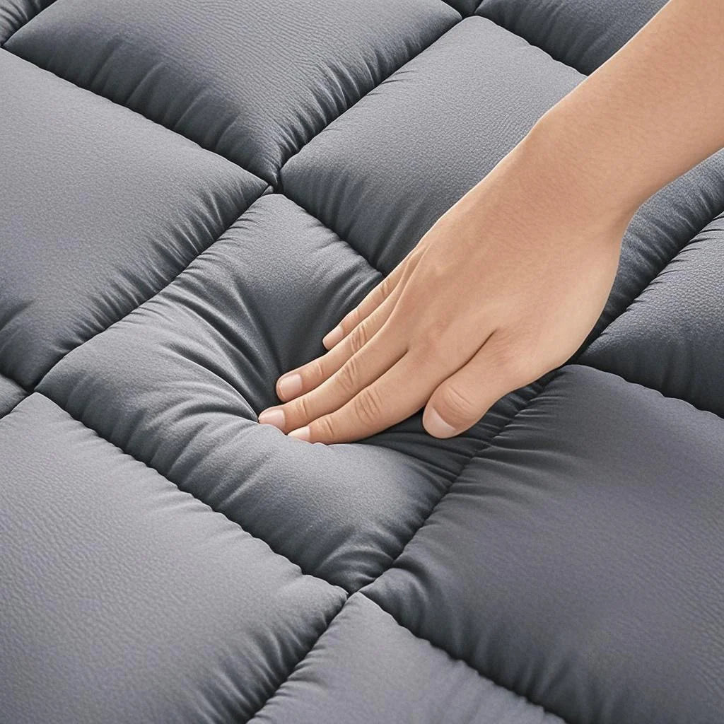 Queen Mattress Topper for Body Pain Relief, 450GSM Extra Thick Mattress Pad Cover with Elastic Pocket, fiber Bed Topper
