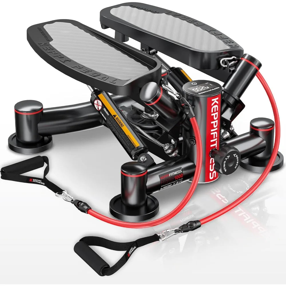 Home Cardio Fitness Stair Stepper with Resistance Bands - FITSTEP Series Exercise Equipment