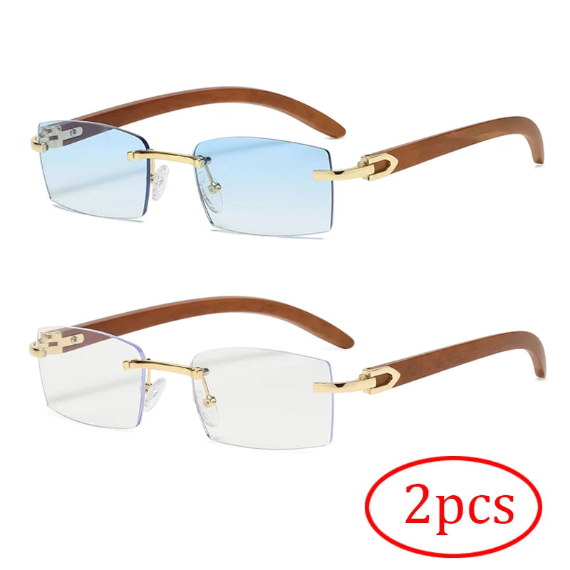 Fashionable New Frameless Sunglasses Trendy Casual Square Men And Women Beach Party Uv400 Sun Glasses