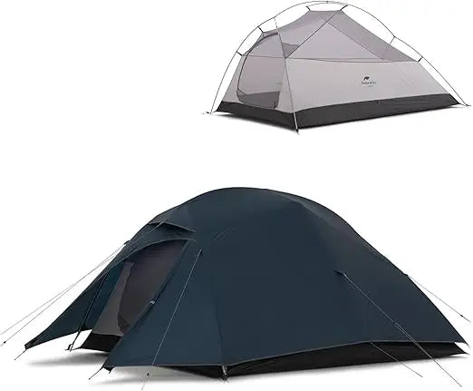 Cloud-Up 3 Person Lightweight Backpacking Tent with Footprint - 3 Season Free Standing Dome Camping Hiking Waterproof Backpack