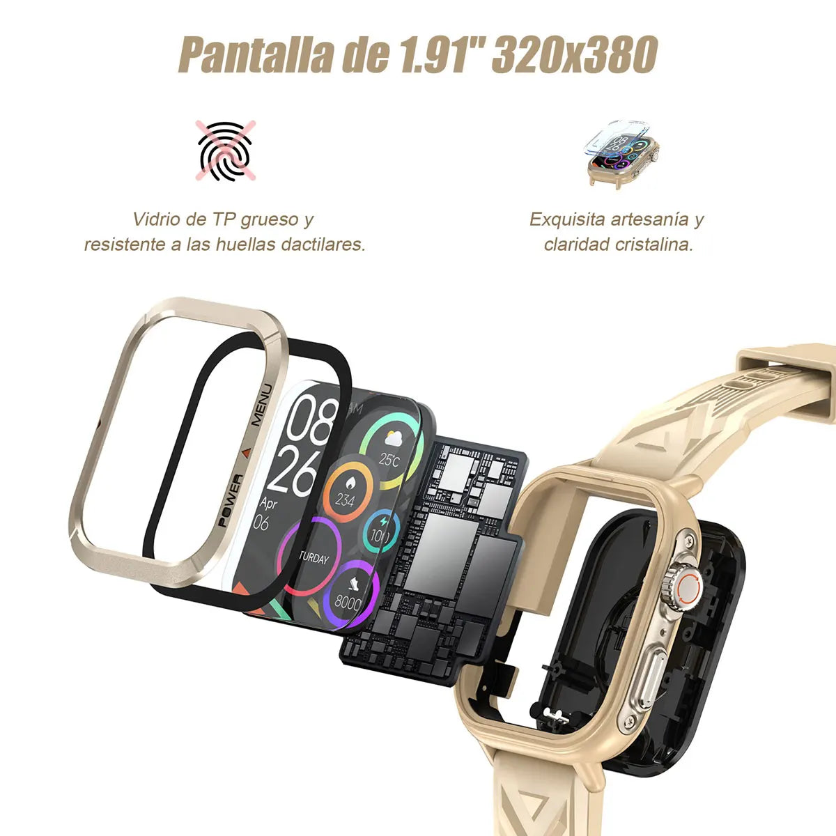 Blackview W30 Smart Watch 1.91 inch Display Waterproof Smartwatch Bluetooth Calling Fitness Tracking Woman Man Watches for Gifts