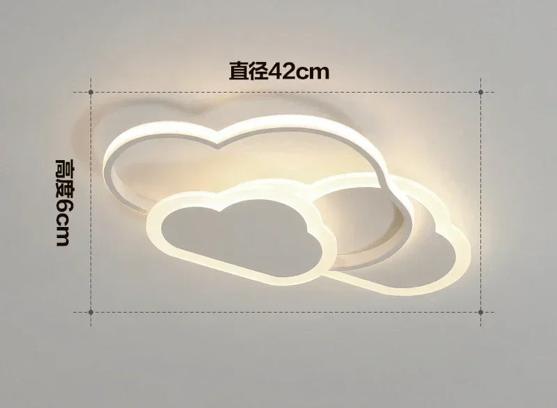 2025 Cloud Creativity Ceiling Light Children's Room Light Nordic Modern Shell Cream Style Bedroom Light