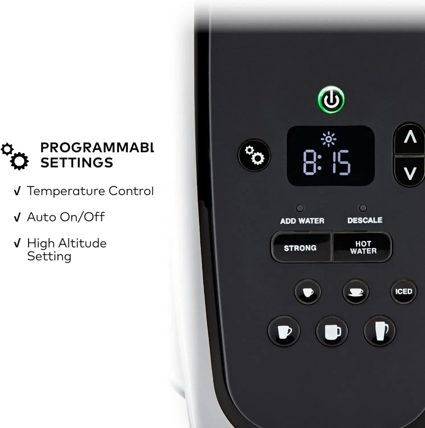 Single Serve K-Cup Pod Coffee Maker, with Strength and Temperature Control, Iced Coffee Capability, 8 To 12oz Brew Size