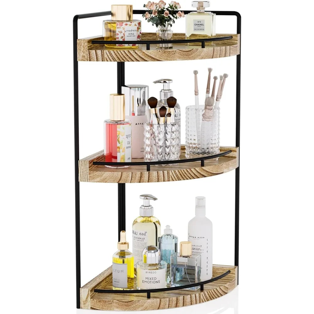 corner bathroom counter organizer, 3 tier bathroom storage countertop for skincare, sink shelf for kitchen decor, vanity, dresse