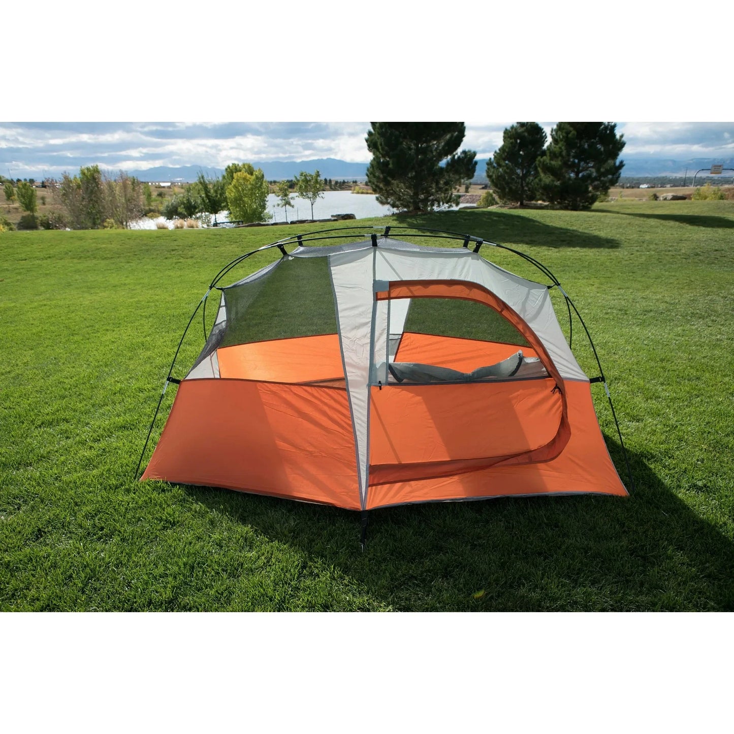 Oversized 1-Person Hiker Tent with Large Door, 7x5 Foot Floor Area and 3.96 lbs Weight, Lightweight for Backpacking Camping