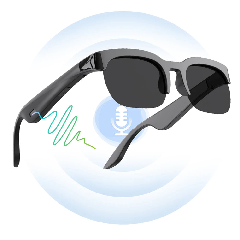BT Sunglasses AI Translator Hands-Free Music & Calls Audio Glasses UV Protection Outdoor Sports Headphones for Men and Women