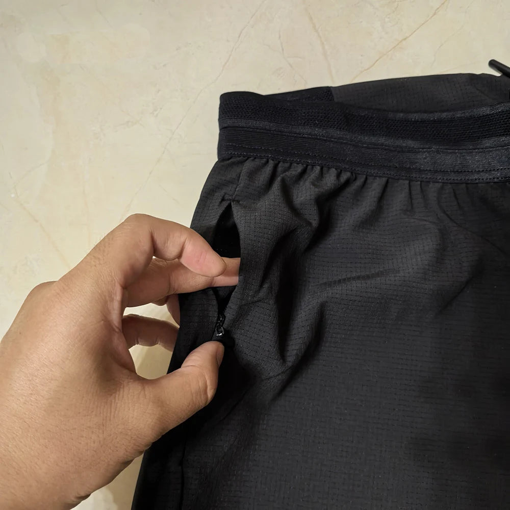 Running Pants Zipper Quick Dry Summer Fishing Outdoor Jogging Sweatpants Men Fitness Trousers Training Sport Long Pant Workout