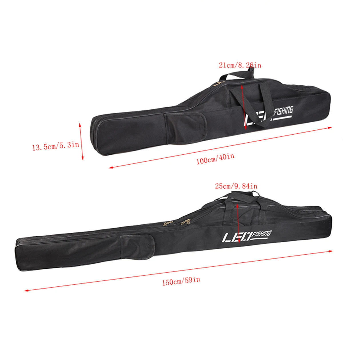 Fishing Rod Case 2 Layer Fishing Rod Bag Portable Folding Fishing Rod Carrying Bag