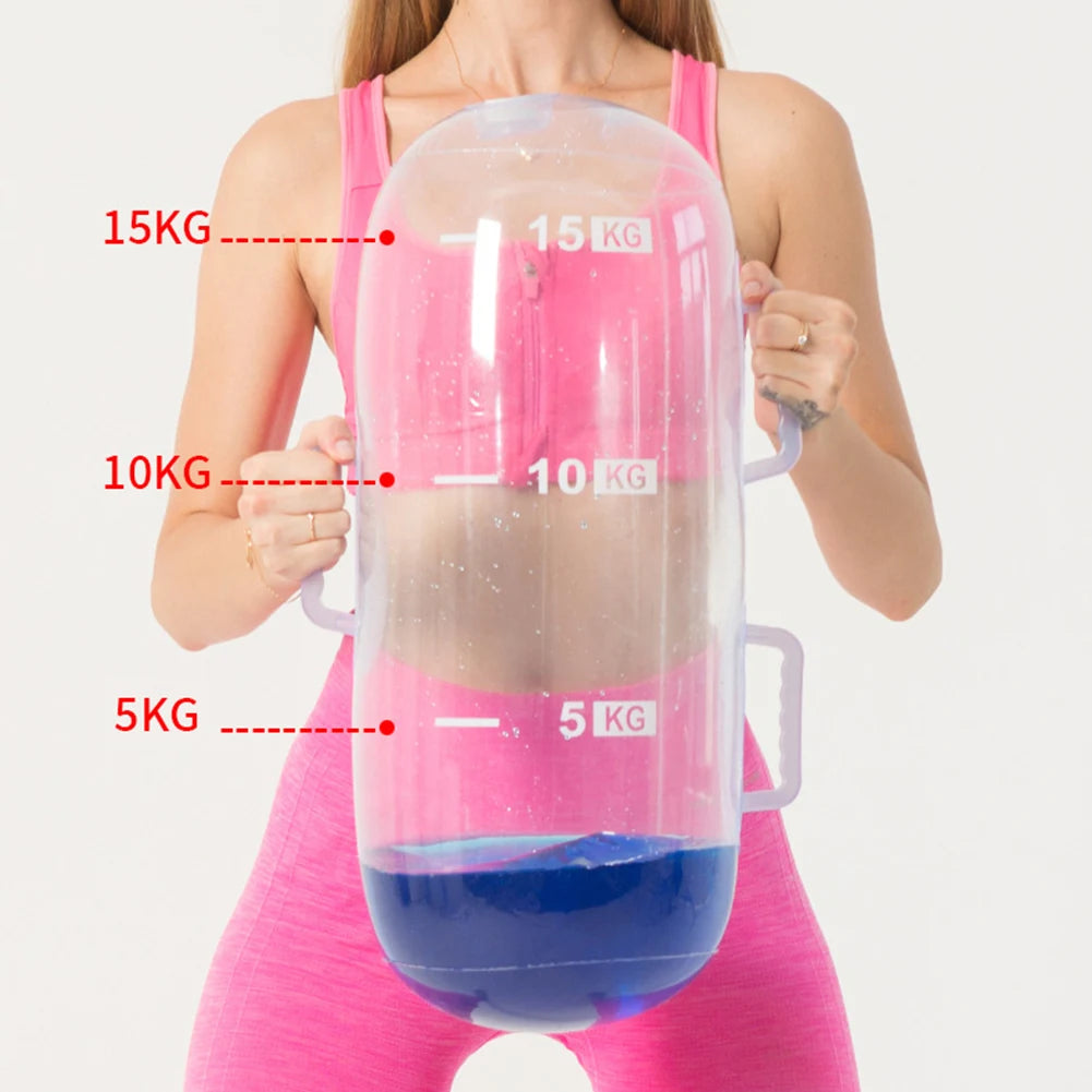 Bodybuilding Gym Accessories 5/10/15KG Fitness Aqua Bag Water Power Bag Weightlifting Sports Heavy Duty Power Bags