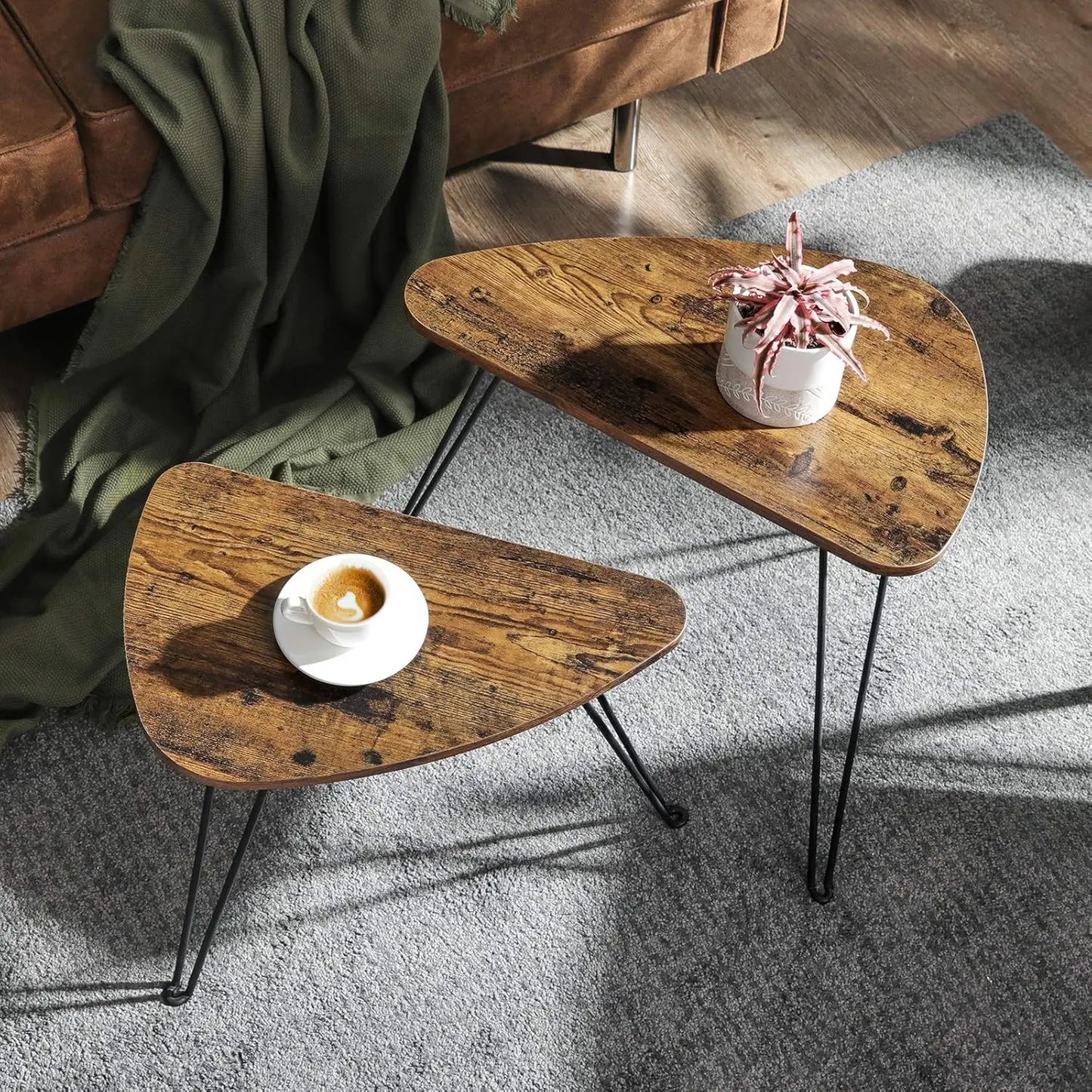 VASAGLE side table set 2 set coffee tables set tables industrial design