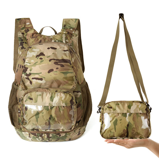 MT Military Fordable Day Pack Portable Backpack Set 30L Ultra-Light Outdoor Travel Hiking Bags with Waist Belt