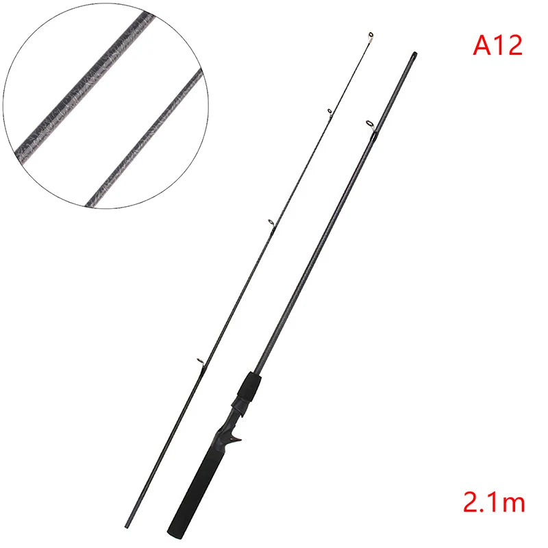 Fishing Lure Rod 1.65/1.8/2.1M Spinning Rod Fishing Rod New Design Carbon Fiber Spinning Baitcasting Fishing Pole