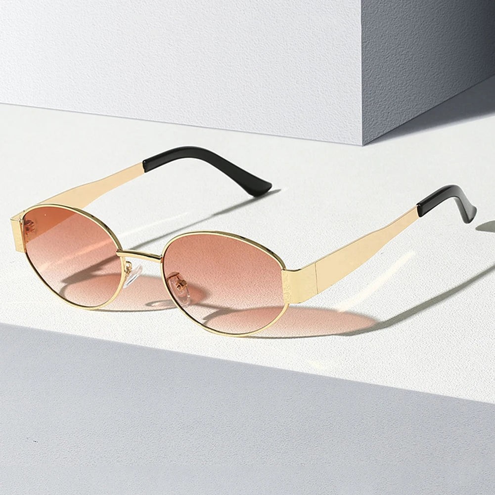 Retro Sunglasses Wear Resist Trending Sun Glasses Lightweight Trendy Metal Sunglasses for Shopping Travel Vacation Party