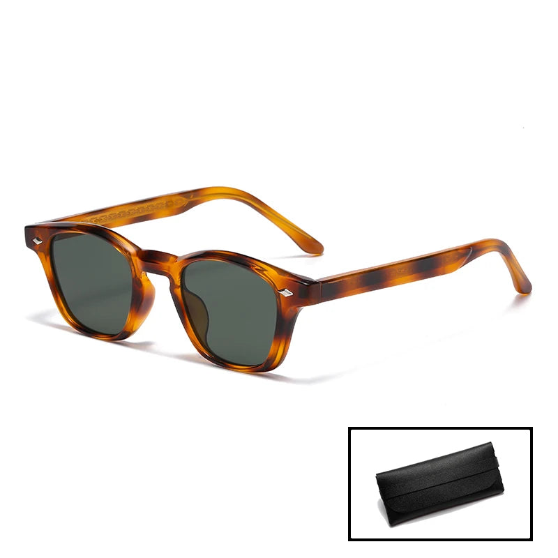 New TR90 Oval Sunglasses Casual Men And Women UV400 Driving Punk Rivet Metal Core Leg  street Sun Glasses