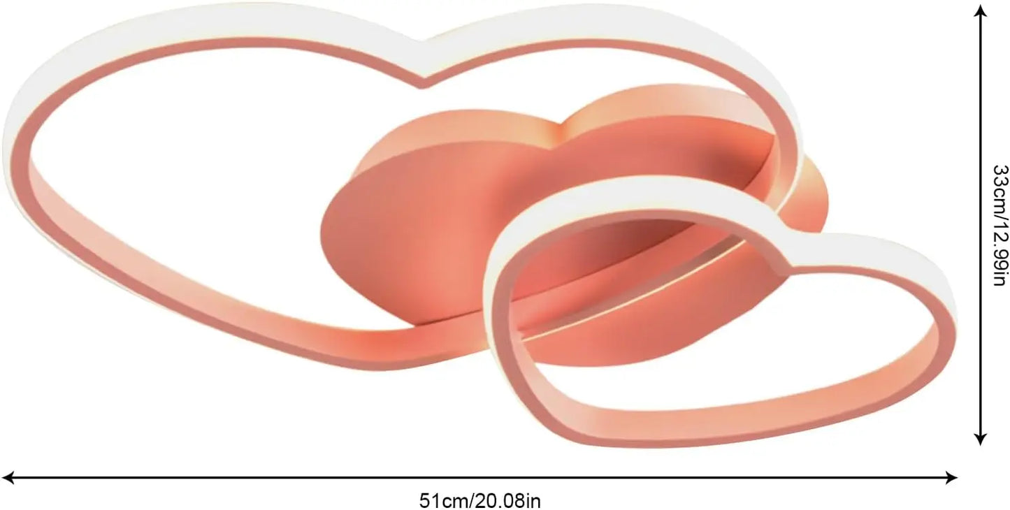 Heart Creative Dimmable LED Ceiling Light, Modern Smart Adjustable Recessed Ceiling Pendant, Remote Control, Infinitely Dimming