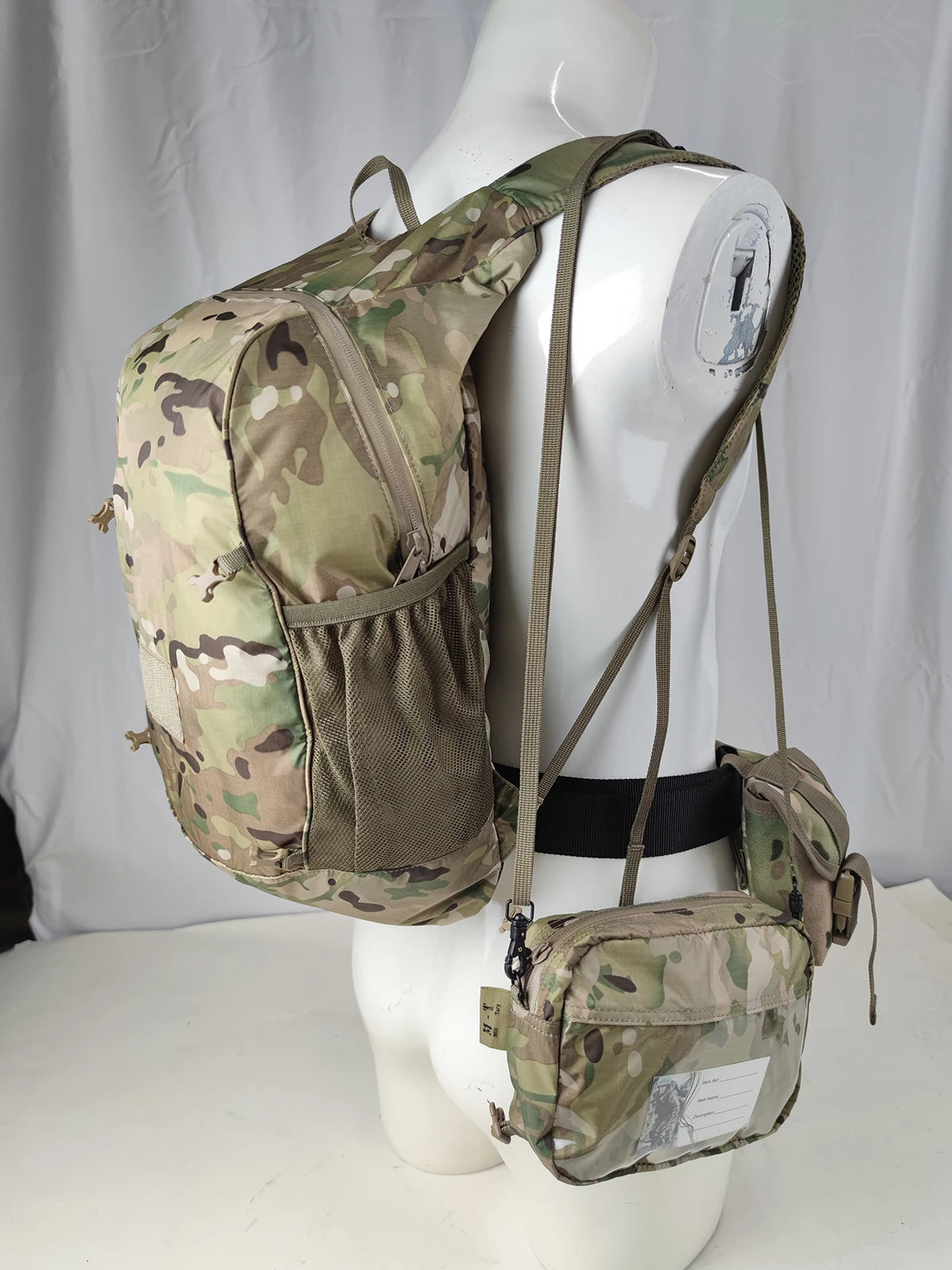 MT Military Fordable Day Pack Portable Backpack Set 30L Ultra-Light Outdoor Travel Hiking Bags with Waist Belt