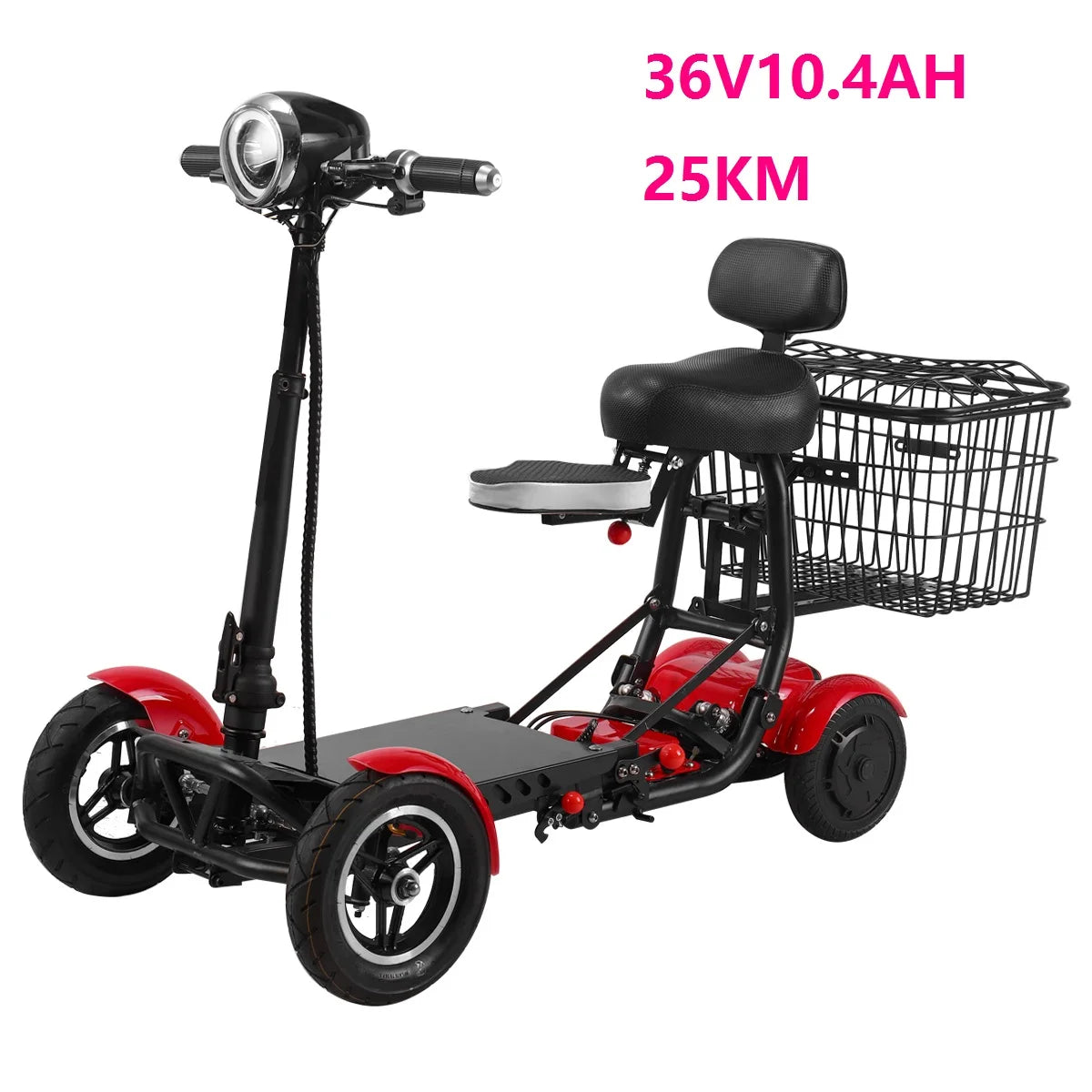 New handicapped Foldable Electric Scooter Adult Dual motor 4 Wheels Folding Electric Wheelchair Scooter For Elderly People
