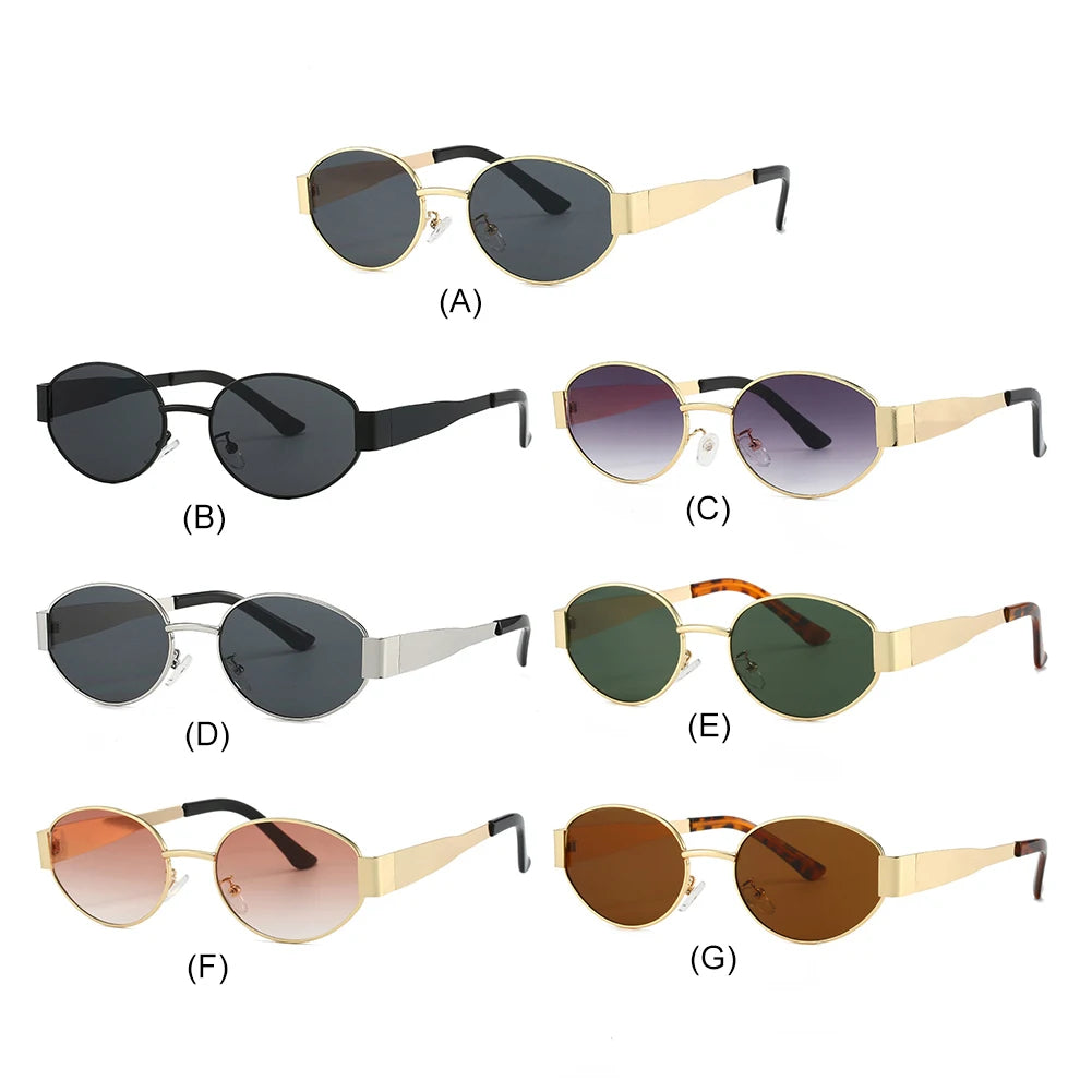 Retro Sunglasses Wear Resist Trending Sun Glasses Lightweight Trendy Metal Sunglasses for Shopping Travel Vacation Party