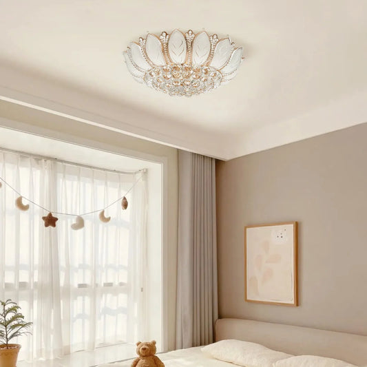 Bymaocar Lotus Shaped Lamp Ceiling Light E12 Holder, Indoor Lighting Fixture for Bedrooms, Corridors & Dining Rooms of 215.28ft²