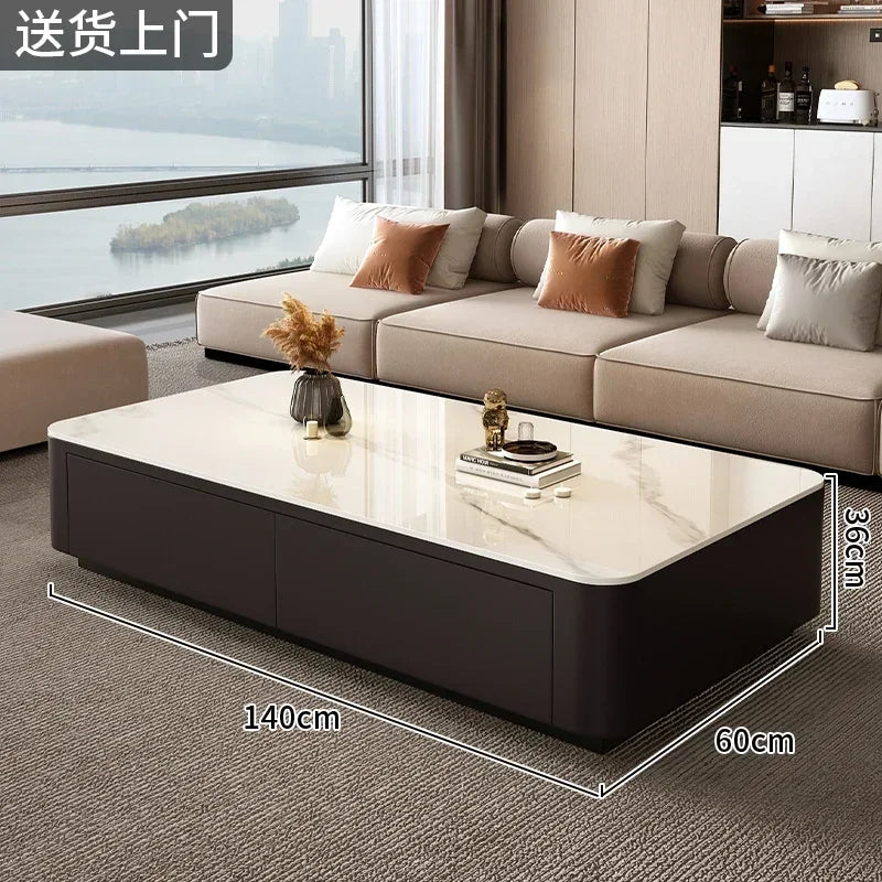 Nordic Marble Effect Coffee Tables Luxury Decor Modern Unique Coffee Tables Glam Premium Table Basses De Salon Home Furniture