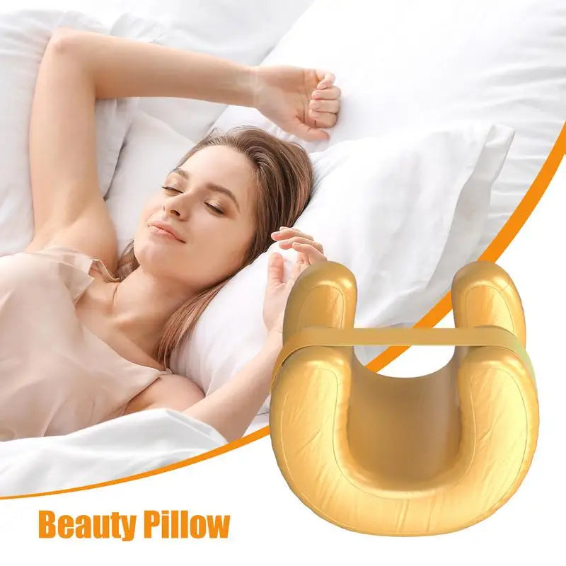 Face Beauty Pillow Face Up Ergonomic Beauty Pillow Foam Massage Pillow Soft Breathable Maintaining Sleeping Pillow Neck Pillow