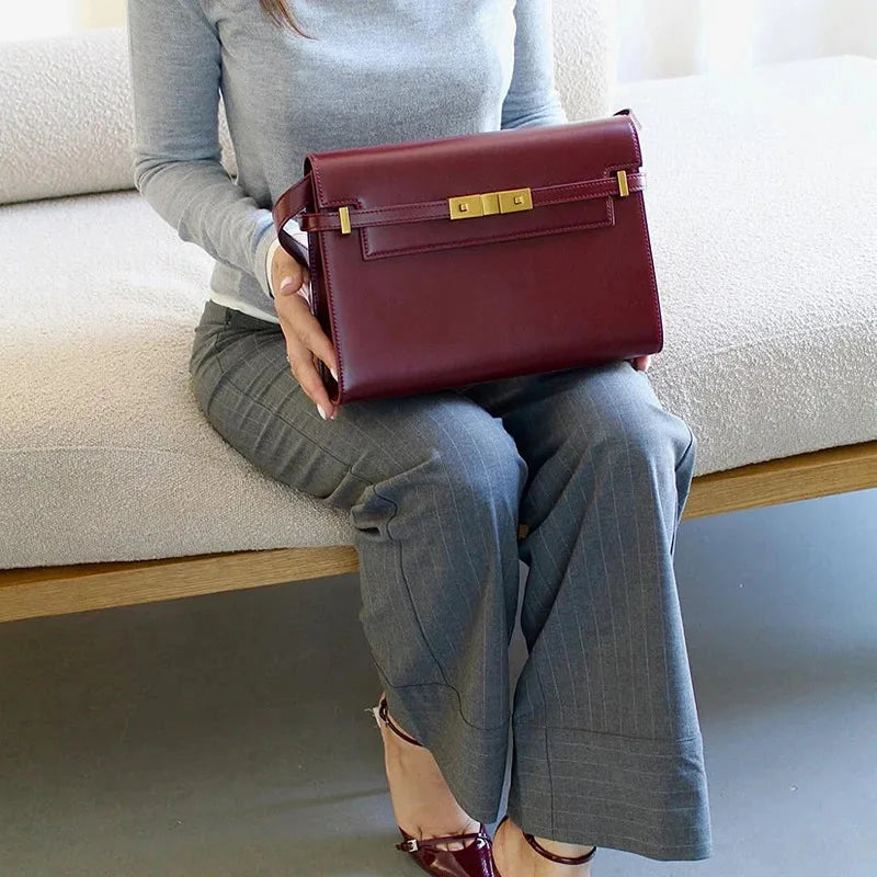 Luxury Retro Women's Handbag Original Brand Yangshulin Manhattan Armpit Bag High-End Feelings Fashionable Women's Bag