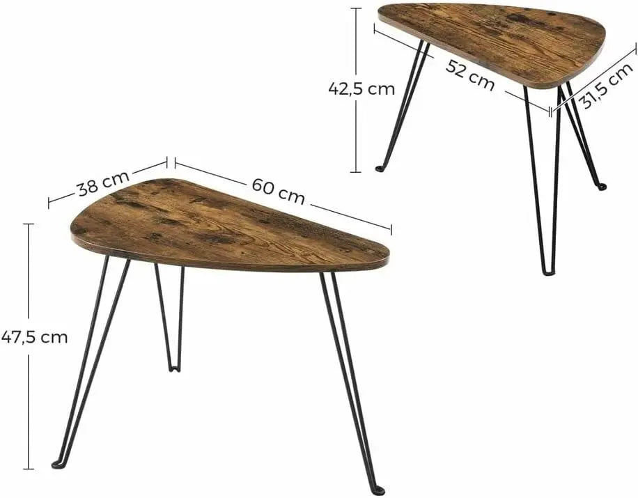 VASAGLE side table set 2 set coffee tables set tables industrial design